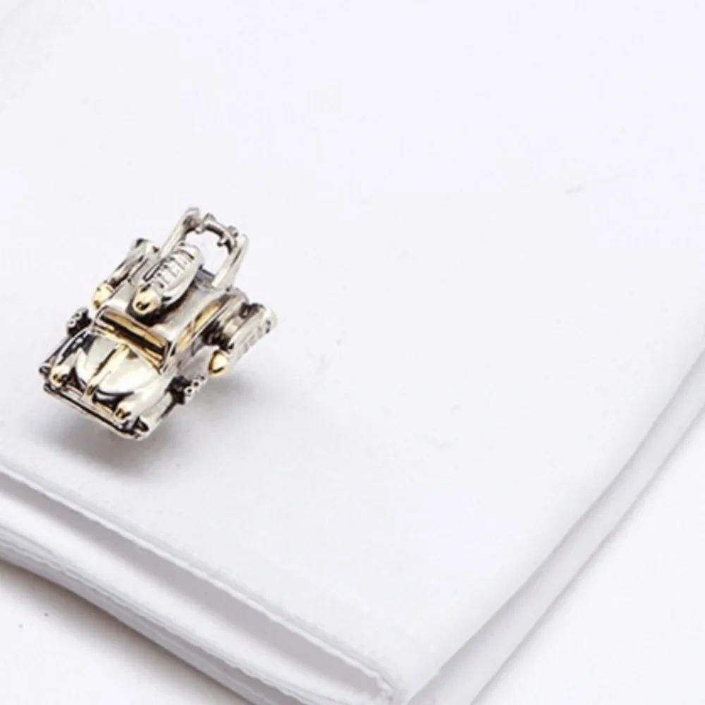 Paul Smith Silver / Golden Space Car Cufflinks Cuff Links